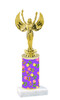 Flowers  pattern  trophy with choice of trophy height and figure (006)