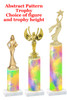 Colorful Abstract  pattern  trophy with choice of trophy height and figure (008