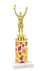 Fall  pattern  trophy with choice of trophy height and figure (010