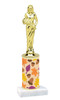 Fall  pattern  trophy with choice of trophy height and figure (010