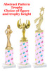 Cupcake  pattern  trophy with choice of trophy height and figure (015