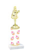 Cupcake  pattern  trophy with choice of trophy height and figure (017