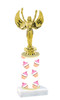 Cupcake  pattern  trophy with choice of trophy height and figure (017