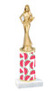Watermelon  pattern  trophy with choice of trophy height and figure (021