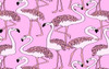 Flamingos  pattern  trophy with choice of trophy height and figure (027