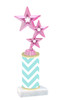 Chevron  pattern  trophy with choice of trophy height and figure (028