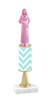 Chevron  pattern  trophy with choice of trophy height and figure (030stem