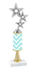 Chevron  pattern  trophy with choice of trophy height and figure (030stem