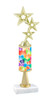 Heart Balloons  pattern  trophy with choice of trophy height and figure (032stem