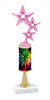 Fireworks  pattern  trophy with choice of trophy height and figure (035stem