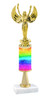 Rainbow  pattern  trophy with choice of trophy height and figure (043stem