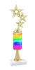 Rainbow  pattern  trophy with choice of trophy height and figure (043stem