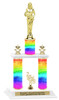 Rainbow  2-Column trophy.  Numerous trophy heights and figures available  (001)