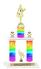 Rainbow  2-Column trophy.  Numerous trophy heights and figures available  (001)