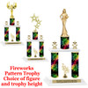 Fireworks theme  2-Column trophy.  Numerous trophy heights and figures available  (005