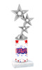 USA theme trophy with silver figure.  Numerous trophy heights and choice of silver figure.