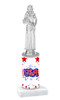 USA theme trophy with silver figure.  Numerous trophy heights and choice of silver figure.