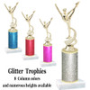 Glitter Column trophy with choice of glitter color, trophy height and base.  (4526