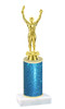Glitter Column trophy with choice of glitter color, trophy height and base.  Male Victory