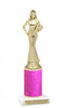 Glitter Column trophy with choice of glitter color, trophy height and base.  SR. Queen