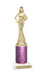 Glitter Column trophy with choice of glitter color, trophy height and base.  SR. Queen