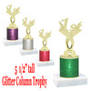 Glitter Column trophy with choice of glitter color.  5  1/2"  tall - great for side awards, participation and more!  1st