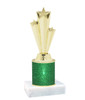 Glitter Column trophy with choice of glitter color.  5  1/2"  tall - great for side awards, participation and more!  Gold 3-stars