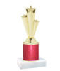 Glitter Column trophy with choice of glitter color.  5  1/2"  tall - great for side awards, participation and more!  Gold 3-stars