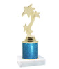 Glitter Column trophy with choice of glitter color.  5  1/2"  tall - great for side awards, participation and more!  Ribbon Star