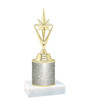 Glitter Column trophy with choice of glitter color.  5  1/2"  tall - great for side awards, participation and more!  Pointed Star