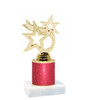 Glitter Column trophy with choice of glitter color.  5 "  tall - great for side awards, participation and more!  Gold Waving Star
