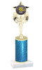  School theme  Glitter Column trophy with choice of glitter color, trophy height and base.  (MF1080) 2