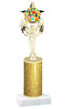 School theme  Glitter Column trophy with choice of glitter color, trophy height and base.  (MF1080) 4