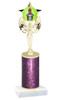 School theme  Glitter Column trophy with choice of glitter color, trophy height and base.  (MF1080) 7