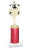 School theme  Glitter Column trophy with choice of glitter color, trophy height and base.  (MF1080) 9