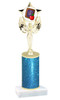 School theme  Glitter Column trophy with choice of glitter color, trophy height and base.  (MF1080) 10
