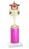 School theme  Glitter Column trophy with choice of glitter color, trophy height and base.  (MF1080) 12