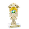  Back to School themed trophy.  7 " tall.  Numerous Designs available. (mf3260)