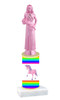 Unicorn  pattern  trophy with choice of trophy height and figure (051