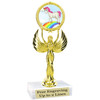UNICORN TROPHY WITH 6 DESIGNS AVAILABLE AND CHOICE OF BASE.   7" tall  (80087