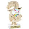 UNICORN TROPHY WITH 6 DESIGNS AVAILABLE AND CHOICE OF BASE. 6" TALL  (h300