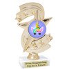 UNICORN TROPHY WITH 6 DESIGNS AVAILABLE AND CHOICE OF BASE. 6" TALL  (h300