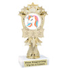 UNICORN TROPHY WITH 6 DESIGNS AVAILABLE AND CHOICE OF BASE. 6" TALL  (mf3260