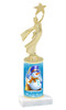 Snowman  trophy with choice of trophy height and figure - winter 001