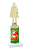 Santa trophy with choice of trophy height and figure - winter 003