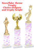 Snowflake  trophy with choice of trophy height and figure - winter 007