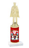 Santa  trophy with choice of trophy height and figure - winter 009