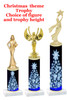 Christmas/Winter theme  trophy with choice of trophy height and figure - winter 010