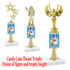 Snowman theme  trophy with choice of trophy height and figure - Winter 001