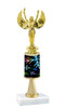 Snowflake  theme  trophy with choice of trophy height and figure - Winter 006